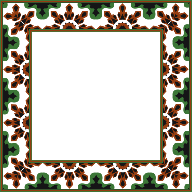 Eski botanik bahçesi eski model stil kare çerçeve