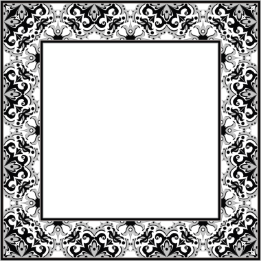 Eski botanik bahçesi eski model stil kare çerçeve