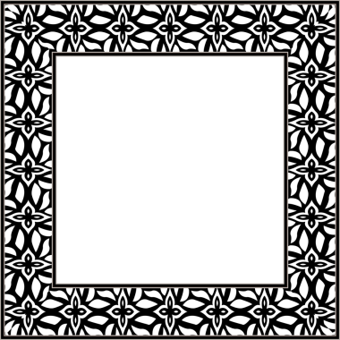 Eski botanik bahçesi eski model stil kare çerçeve