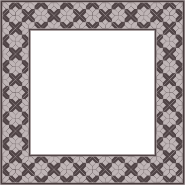 Eski model stil kare çerçeve retro kahverengi geometri çokgen çapraz
