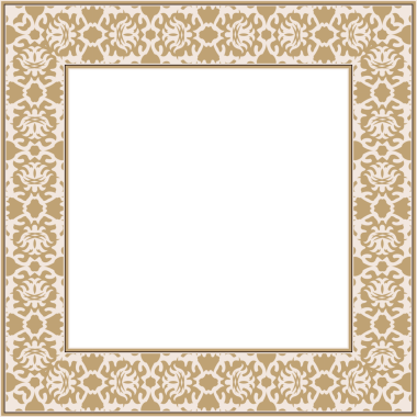 Klasik botanik bahçesi çiçeği retro desenli stil kare çerçeve