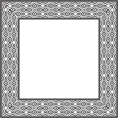 Eski model stil kare çerçeve geometri gri çokgen çizgisi