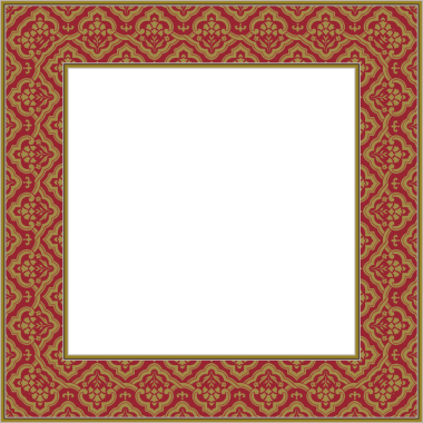 Eski tarz kare çerçeve retro altın eğri çapraz çerçeve çiçek deseni 