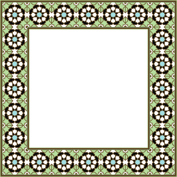 Eski model stil kare çerçeve İslami yıldız çokgen geometri çapraz