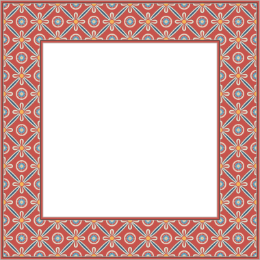 Eski model stil kare çerçeve eğrisi çapraz kurdele çiçeği