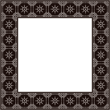 Eski model stil kare kare çerçeve çapraz çizgi