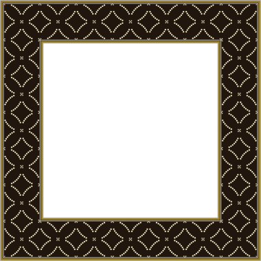 Antika desenli kare kare çerçeve çapraz nokta çizgisi