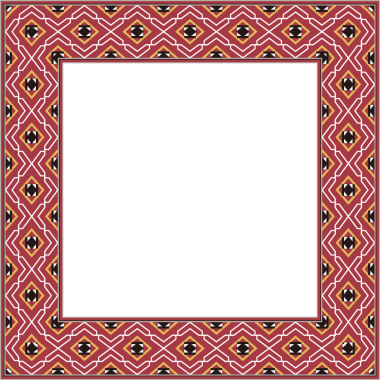 Eski model stil kare çerçeve çokgen geometri çapraz çizgi