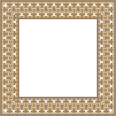 Eski botanik bahçesi retro bitki desenli stil kare çerçeve