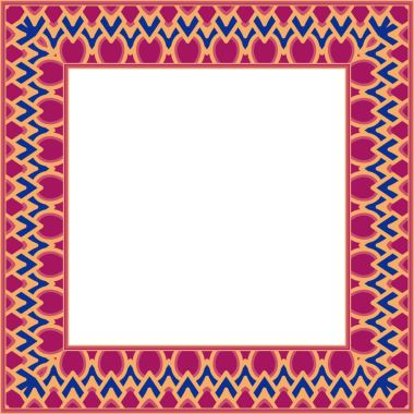 Eski botanik bahçesi eski pembe desenli kare çerçeve