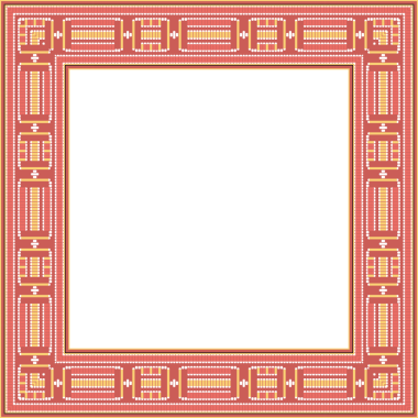 Eski model stil kare çerçeve dikiş dokusu geometri çizgisi