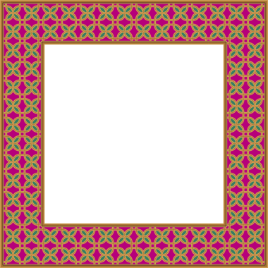 Eski model stil kare çerçeve eğrisi çapraz çizgi