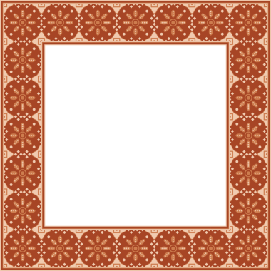 Klasik desenli kare kare çerçeve benekli çiçek