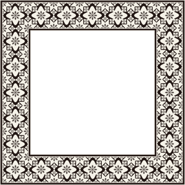 Eski botanik bahçesi eski model stil kare çerçeve