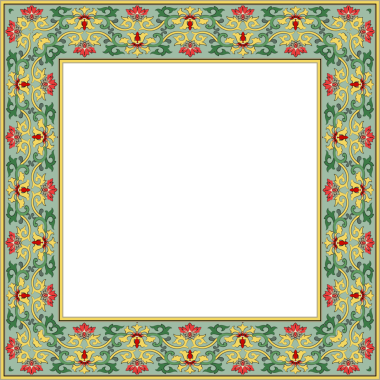 Eski botanik bahçesi eski model stil kare çerçeve