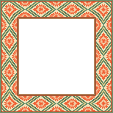 Eski botanik bahçesi eski model stil kare çerçeve