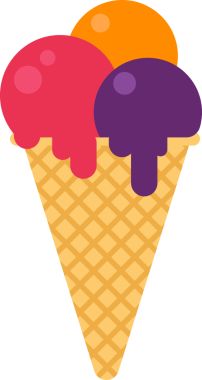 Çizgi film çizimi izole edilmiş nesne tatlı dondurma