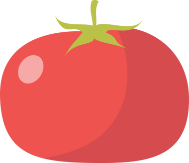 Çizgi film çizimi izole nesne taze meyve domatesi