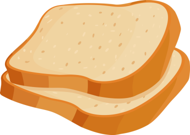 Çizgi film çizimi izole nesne lezzetli un yemek fırın ekmek ekmek tostu