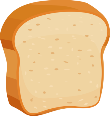 Çizgi film çizimi izole nesne lezzetli un yemek fırın ekmek ekmek tostu