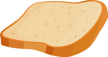 Çizgi film çizimi izole nesne lezzetli un yemek fırın ekmek ekmek tostu