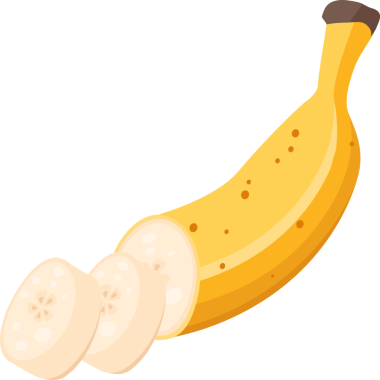 Çizgi film illüstrasyonu nesne yiyecek meyvesi muzu