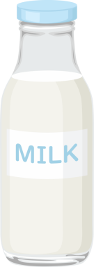 Çizgi film illüstrasyonu izole edilmiş nesne süt yiyeceği iç