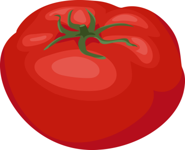 Çizgi filmlerdeki gibi izole edilmiş nesne taze sebze domatesleri.