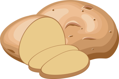 Çizgi film çizimi yalıtılmış sebze patatesi