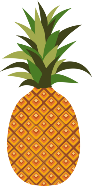 Çizgi film çizimi izole nesne taze meyve ananası