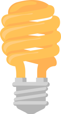 şeffaf arkaplan resmi spiral şekilli ampul