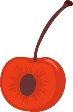 şeffaf arkaplan resmi dilimlenmiş kiraz