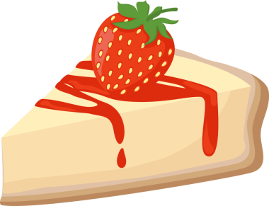 Şeffaf arkaplan peynirli kek, çilekli ve başıboş soslu.