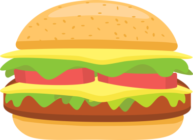 Şeffaf arkaplan resmi fast food hamburger