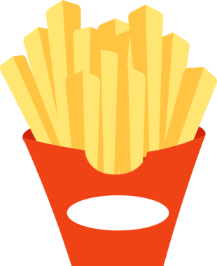 Şeffaf arkaplan resmi Fast food patates kızartması