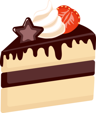 Şeffaf arkaplan resmi çikolatalı peynirli kek çilekli kremalı bisküvi