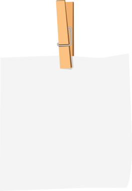 şeffaf arkaplan resmi tahta ataç ve not kağıdı