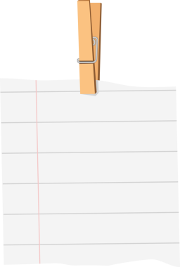 şeffaf arkaplan resmi tahta ataç ve not kağıdı