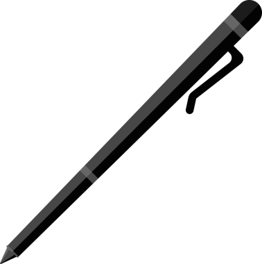 şeffaf arkaplan resmi siyah tükenmez kalem