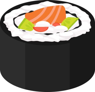 Şeffaf arkaplan resmi Japon somon balığı suşisi