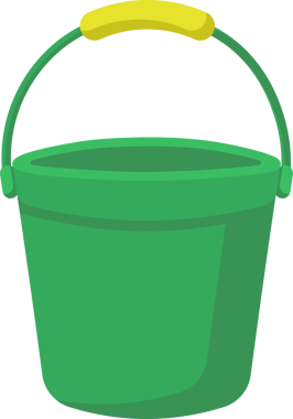 şeffaf arkaplan resmi yeşil plastik kova