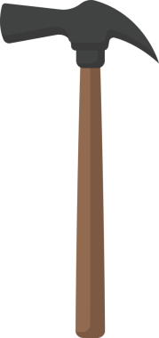 şeffaf arkaplan karikatür çekiç