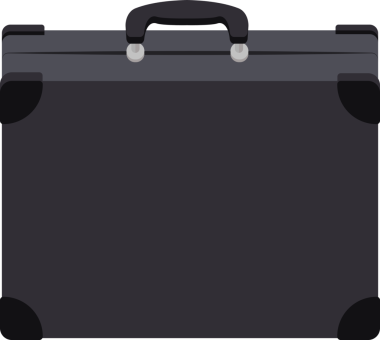 şeffaf arkaplan resmi koyu gri iş kabuğu seyahat valizi