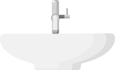 şeffaf arkaplan resmi seramik yıkama leğeni ve musluk