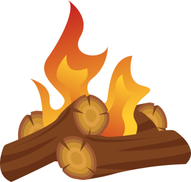şenlik ateşi ve kereste yakacak odun şeffaf arkaplan resmi