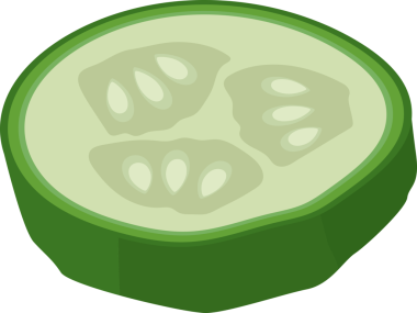 Dilimlenmiş salatalık şeffaf arkaplan resmi