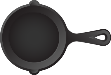 Demir yuvarlak pan şeffaf arkaplan resmi