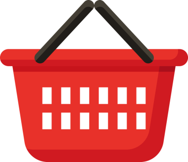 kırmızı plastik alışveriş sepeti