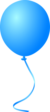 mavi eğimli balon karikatür çizimi izole nesne 