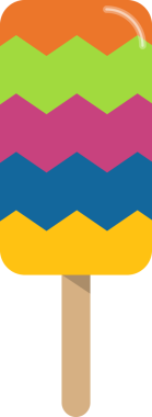 Renkli, tatlı, tatlı buzlu dondurma.